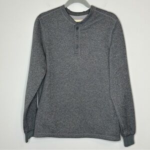 Chubbies Men's Gray Grey Henley Pullover Long-Sleeve Sweatshirt Size Small‎